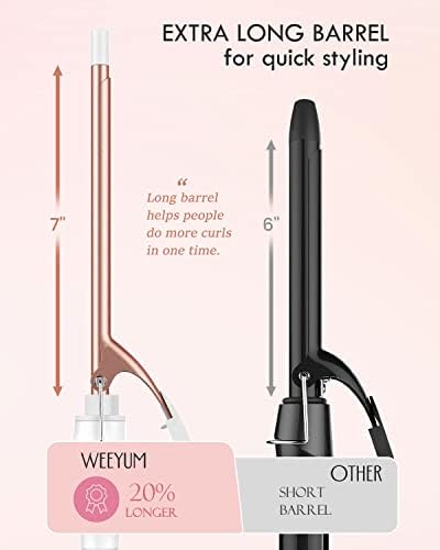 WEEYUM 3/8 Inch Small Curling Iron/Wand for Short Hair, Dual Voltage - Image 3
