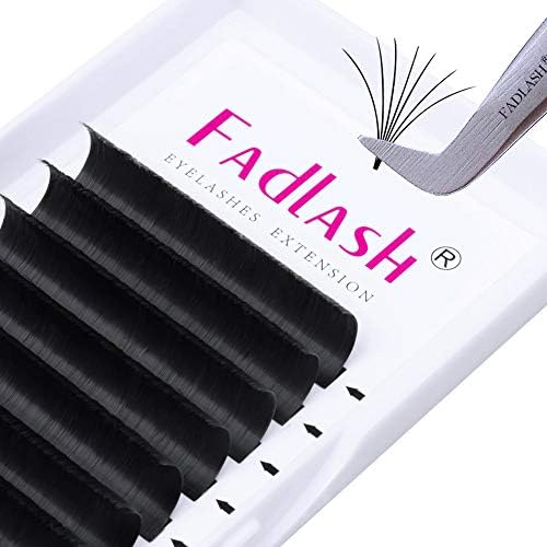 Eyelash Extensions D Curl Easy Fan Lash Extensions 0.07 Mixed Tray 8-14mm Volume Lashes Extensions (0.07-D, Mix 8-14mm) by FADLASH
