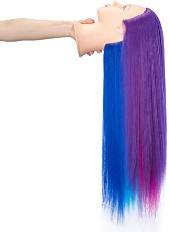 Hairingrid 26"-28" Mannequin Head Synthetic Fiber Hair Training Manikin - Image 5