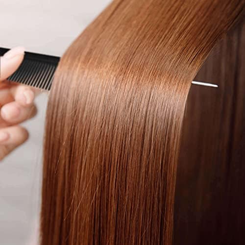 Yumflan Hair Comb, Rat Tail Comb for Braiding Hair, Fine Tooth Hair Comb with Stainless Steel Pintail for Sectioning, Parting and Styling - Black - Image 5