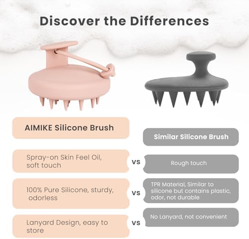 AIMIKE Scalp Massager Shampoo Brush, Soft Silicone Hair Scrubber - Image 3