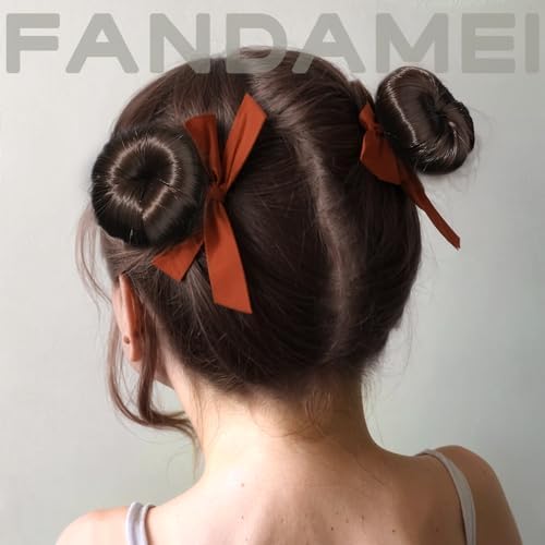 FANDAMEI Hair Bun Maker for Kids, 4PCS Donut Bun Maker Small with 4PCS Extra Small Hair Buns Kit. Ballet Hair Bun Maker for Kids, Hair Bun Set with Elastic Hair Ties, Hair Pins.(Brown) - Image 5