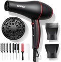 13Pcs Ionic Constant Temperature Hair Blow Dryer Kit - Lightweight, Low Noise, 1800W Professional Blowdryer Set for Women and Men by lockmio