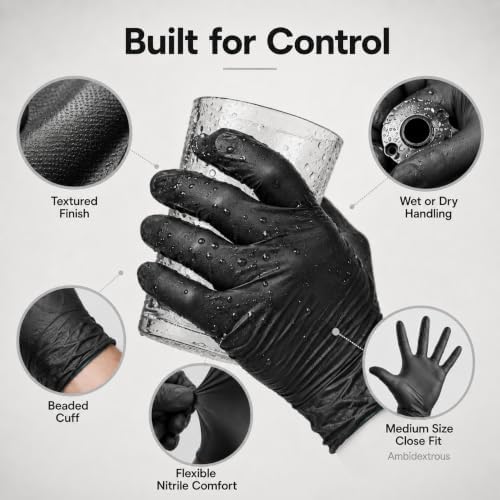 ForPro Disposable Nitrile Gloves, Chemical Resistant, Powder-Free, Latex-Free, Non-Sterile, Food Safe, 4 Mil - Image 3