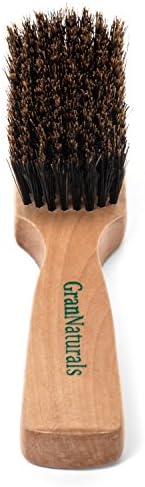 GranNaturals Soft Mens Boar Bristle Hair Brush - Natural Wooden Club Style Wave Hair Brush for Men - Styling Beard Hairbrush for Fine, Thin or Thick Hair by GranNaturals