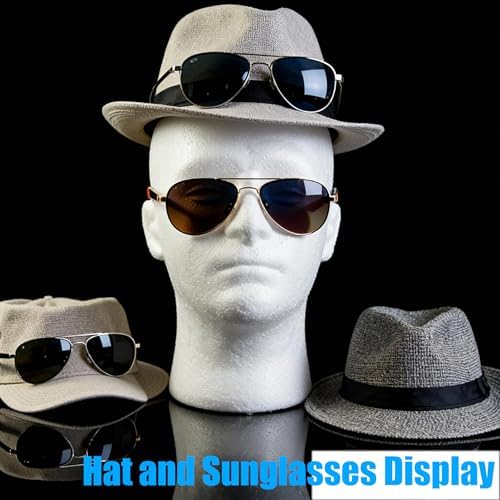 Male Foam Mannequin Head Model Hat Wig Jewelry Holder - Image 3