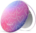 Fancii Taylor LED Lighted Travel Makeup Mirror, Rechargeable, 10x /1x Magnifying, Tru-Glow Lighting System, XL Large 5” Wide | Compact Mirror for Purses (Lovestruck) by Fancii