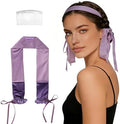 Curling Tie New Hair Curlers to Sleep in, Heatless Curls Overnight Headband, Soft Ribbon Wrap for Long Hair, Perfect Natural Curls Bouncy Curls Hairstyle Hair Suitable for All Hairs Types (Purple) by ONEUPIN