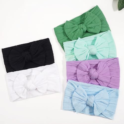 CÉLLOT Super Stretchy Soft Knot Headbands with Hair Bows Head Wrap Hair Accessories For Newborn Baby Girls Infant Toddlers Kids - Image 6