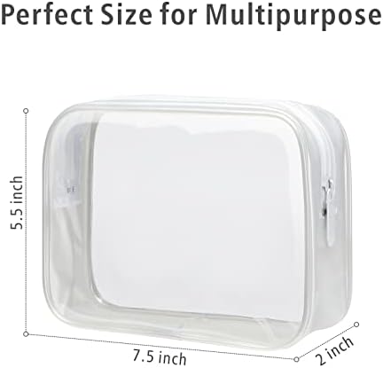 PACKISM Clear Makeup Bag Travel - TSA Approved Toiletry Bag, Matte White - Image 2