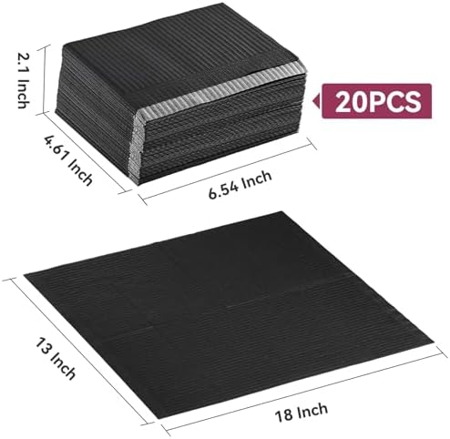Makartt 20 Pcs Black Waterproof Nail Mats, 18"x13" Foldable - Image 6