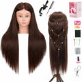 28" Mannequin Head 80% Human Hair Styling Practice with Clamp & Tools (#4) by YODIDI
