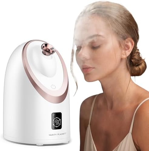 Vanity Planet Senia Hot and Cold Facial Steamer - Face Steamer for Facial Deep Cleaning, Aromatherapy, Detoxifying and Moisturizing - Steamer for Face with 6-Mode Smart Steam Technology by VanityPlanet
