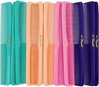 7 inch All Purpose Hair Comb. Hair Cutting Combs. Barber’s & Hairstylist Combs. Fresh Mix 12 Units. by Krest