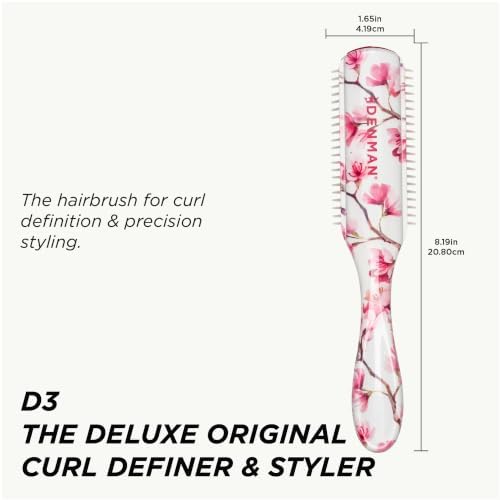 Denman D3 Original Curl Definer & Styler, Curly Hair Brush for Women & Men – 7 Row Detangling & Curl Defining Brush for Smooth Defined Curls - a precision Styling Brush for straight hair - Image 2
