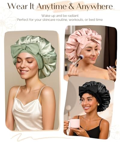 YANIBEST Adjustable Satin Bonnet for Sleeping, Double Layer - Image 6