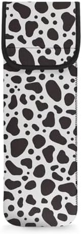 Generic Heat Resistant Neoprene Curling Iron Holder Cover Bag Flat Iron Travel Case for Hair Tools, 15 x 5 Inches Cow Pattern by Unknown