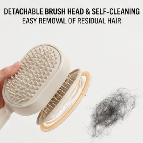 Electric Spray Air Cushion Massage Comb, Hair Brush with Water Spray, Rechargeable Anti-Static Hair Brush with Fine Mist Spray and Red Light Scalp Massage, Wet Dry Hair Styling for Women Men（1） - Image 6