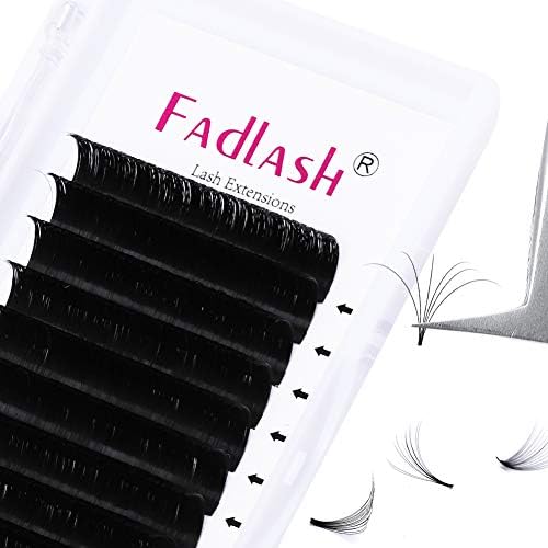 Lash Extensions Self Fanning Volume Eyelash Extensions C Curl 0.07 19mm Volume Lashes Extension Supplies (0.07-C, 19mm) by FADLASH
