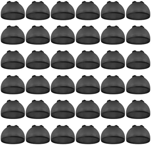 36Pcs Wig Caps, Nylon Wig Cap, Stretchy Stocking Wig Caps for Women (Black） by Tecbeauty