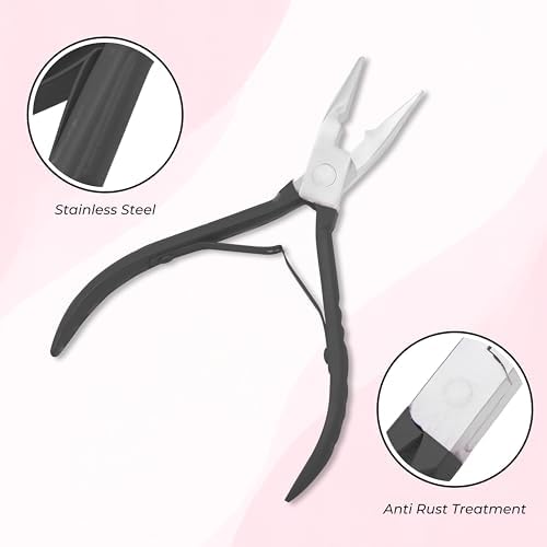 Professional Hair Extension Pliers & Bead Tool Kit, Black, Microlink - Image 4