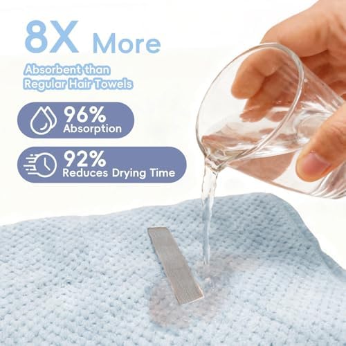 Large Microfiber Hair Towel for Women, Super Soft Absorbent Quick - Image 4