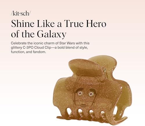 Kitsch x Star Wars Glitter Medium Hair Clip for Women - C-3PO, 1pc - Image 2