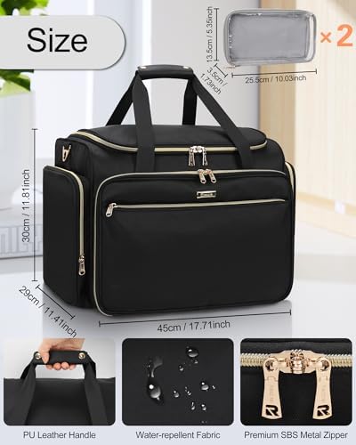 MONSTINA Professional Hairstylist Traveling Bag with Two Detachable Small Bags,Hairdressing Bag Makeup Salon Organizer Bag for Barber Hairdresser Insulation Material - Image 5