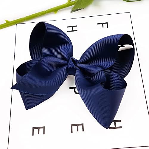 CÉLLOT Big Bows for Girls 40 PCS Grosgrain Ribbon Boutique 6 Inch Hair Bow Alligator Clips For Girls Teens Toddlers Kids in Pairs - Image 7