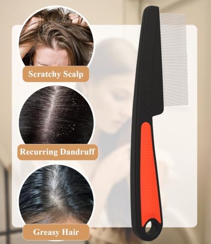 Dandruff Comb Removal 0.5mm Metal Fine Tooth Scalp Detox Hair Care Tool 1PC - Image 5