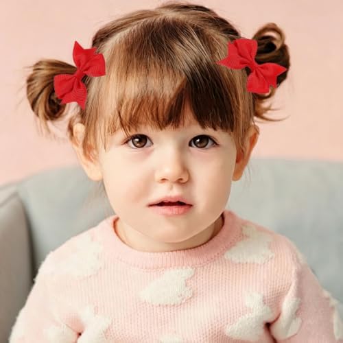 40Pcs Baby Hair Ties with Bows Elastic Ponytail Holders Small Hair Accessories for Kids Toddlers Infants (Mixed color 2) - Image 6