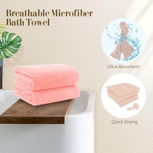 Orighty Bath Towels, Soft Feel Bath Towel, 4 Pack (27'' x 54'') - Image 5