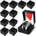 10 Pack Single Watch Gift Box for Men Women, PU Leather Watches Storage Case with Removable Pillow, Portable Display Organizer for Smart Watches & Jewelry, Premium Gift Box for Watch, Black by Unknown