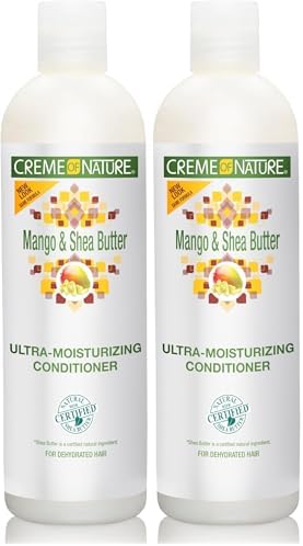 Creme of Nature Conditioner with Mango & Shea Butter, Ultra Moisturizing for Dry Dehydrated Hair, 12 Fl Oz (Pack of 2) by CremeofNature