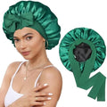 CHLINS Double Layer Satin Bonnet for Sleeping, Hair Bonnet for Curly Hair by CHLINS