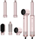 Dryhsip 5 in 1 Hair Styler & Wrap Air Curler, Low-Speed Hair Tools (Pink) by Dryhsip
