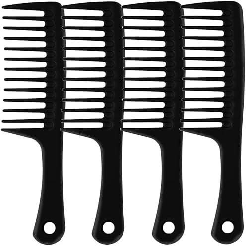 4PCS Wide Tooth Comb, Large Hair Detangling Comb for Curly, Wet, Long Hair by MODENGKONGJIAN
