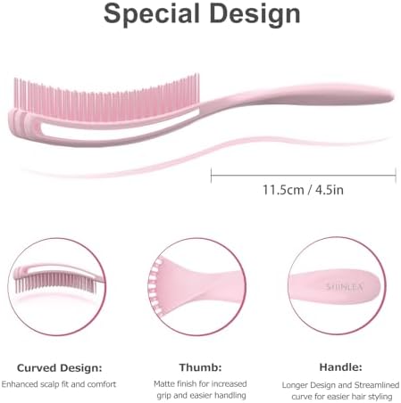 SHINLEA Detangler & Detangling Brush for Curly Hair, Wet Dry Hair Brush - Image 4