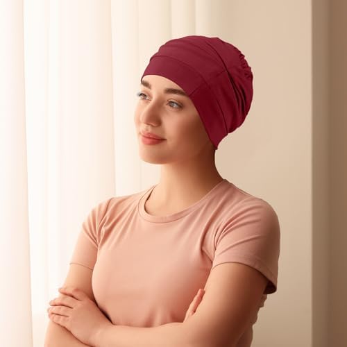 JenPen 4 Pcs Silk Satin Sleeping Bonnet for Women Color - Image 6