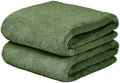 JML Microfiber Bath Towels Set of 2, 30 in x 60 in, Olive-Green by JML