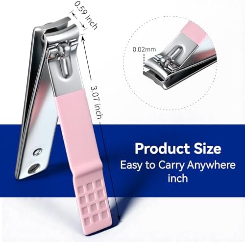 Makartt 2-Pack Pink Nail Clipper Set for Thick Fingernails & Toenails - Image 6