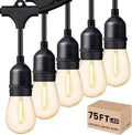 Svater Outdoor String Lights 75 FT LED Outside Patio E26 Edison Waterproof by Svater