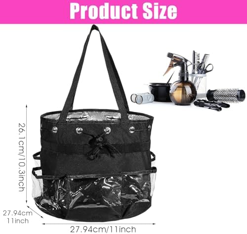 Hairstylist Traveling Bag, Large Capacity Hairdresser Barber Bag, Heat Resistant Hair Tools Travel Bag, Professional Makeup Organizer Bag, Waterproof Shower Toiletry Bag - Image 2