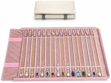 Travel Necklace Organizer, Tangle Free Jewelry Case, 16 Slots by SCIKHEFT