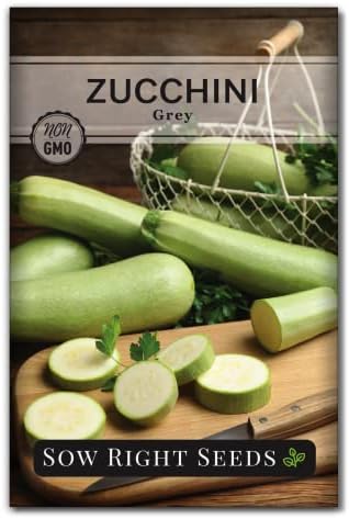 Sow Right Seeds - Grey Zucchini Seed for Planting Summer Squash Garden by SowRightSeeds