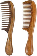 Louise Maelys 2 Pack Wooden Hair Combs, Wide and Fine Tooth Wooden Comb by LouiseMaelys