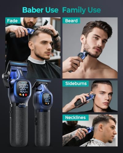 VGRPRO Professional Hair Clippers for Men, Cordless Clipper and Trimmer Set - Image 3