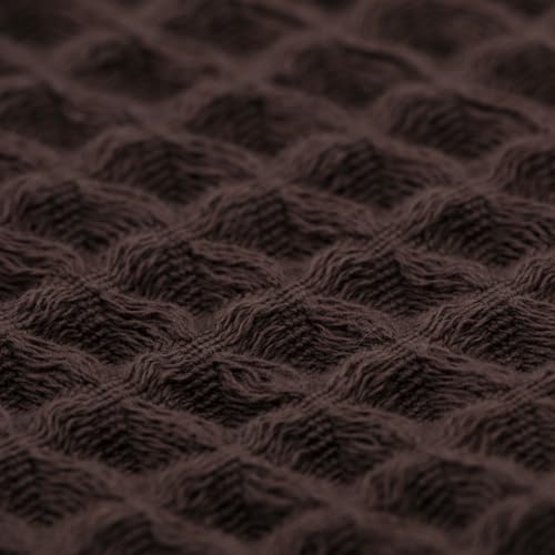 Luxury Organic Japanese Cotton Waffle Bath Towel | Thick, Absorbent, Quick Dry Bathroom Towels for Shower, Sauna, Onsen| Hotel & Spa Quality, Gift-Ready (Dark Cocoa, Face Towel, 16" x 16") - Image 6