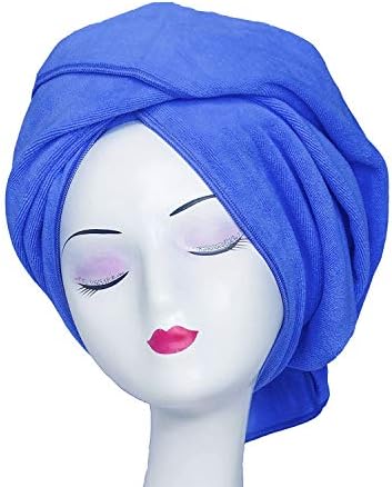 Large Microfiber Hair Towel for Curly Hair 23.6''x47'' Anti Frizz Hair Wrap Super Absorbent Curly Hair Drying Towel Large Multifunction Towel for Bath Spa Makeup, S.Blue by TANCANO