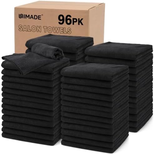 UNIMADE Salon Towels 96 Pack, Microfiber Barber Towels Bulk by Unimade